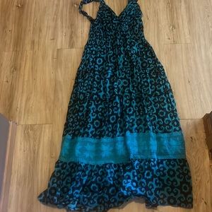 Blue Tropical Maxi NWT Size Large